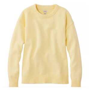 LL BEAN “Light Yellow” Crewneck Long Sleeve Sweater